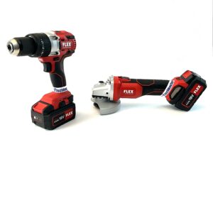 Schlagbohrschrauber Winkelschleifer Set Flex